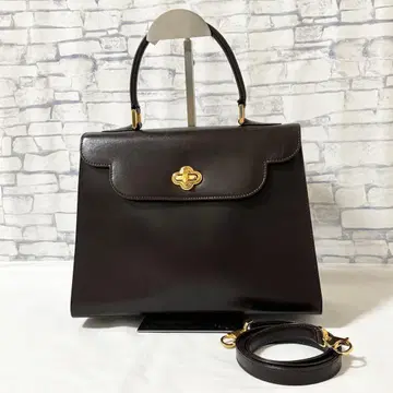 컨디션 최상 BALLY 2way 백 턴락 가죽 골드 금장 장식