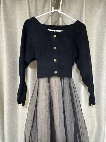 snidel 가디건 x 샤샤 스커트 세트