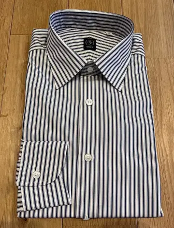 미사용 새상품 BEAMS F 스트라이프 드레스 셔츠 15/40
