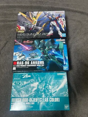 HGUC 앙크샤 RG 윙건담 제로 HG 디제 클리어 컬러