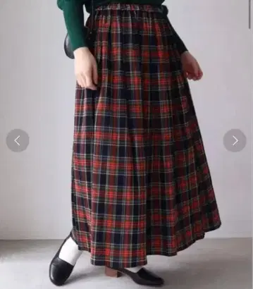 bulle de savon 체크 플리츠 스커트