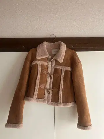 브라운 숏 무스탕 자켓