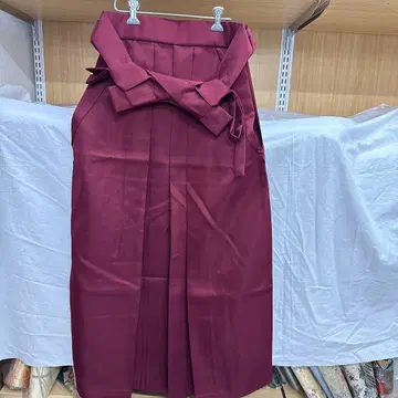 하카마 크림슨 컬러 무지 폴리에스테르 여성용 L