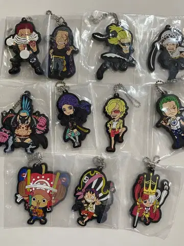 원피스 필름 레드 제일복권 러버 키링 11종 세트