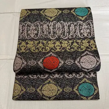 순수 실크 후쿠로 오비 빅토리아풍 호몬기 기모노 착용법 등