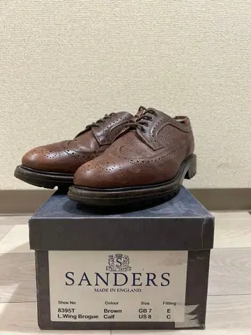 [ SANDERS ] 윙 팁 슈즈 8395T L.Wing Brogue