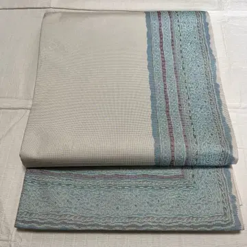 순수 실크 캐주얼 오비 모던 패턴 츠무기 코몬 등에