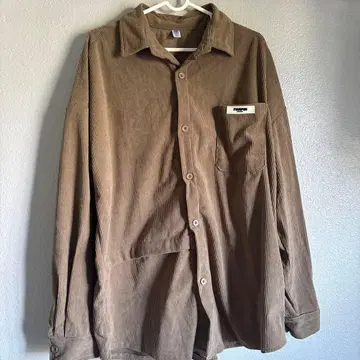 FANPIN 코듀로이 브라운 셔츠