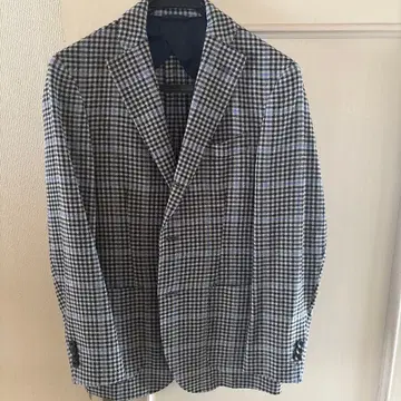 CARLO BARBERA 체크 무늬 비즈니스 자켓 M MORLES