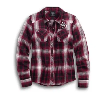 Harley-Davidson 긴팔 셔츠 빨검 체크