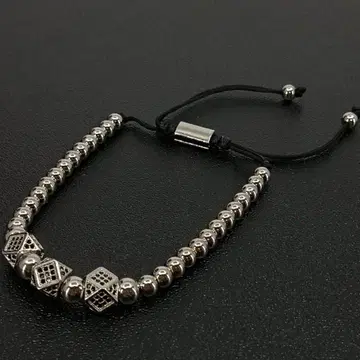 빈티지 실버 팔찌 박스 볼 스타일리쉬