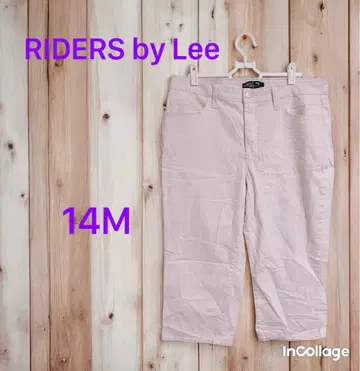 RIDERS by Lee 미드 라이즈 카프리 팬츠 7부 기장 연한 핑크