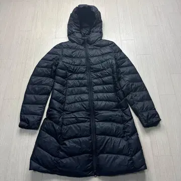 유니클로 울트라 라이트 다운 엑스트라 웜 후디드 코트 S 블랙