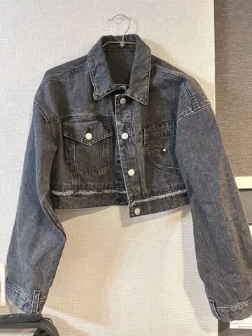 UNITED ARROWS 크롭 데님 자켓 다크 그레이