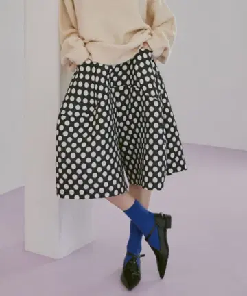 manana suerte 자카드 DOT 볼륨 팬츠