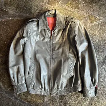 [ 90년대 ] 그레이 가죽 자켓 소가죽