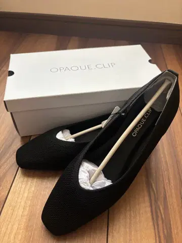 [배송비 포함] OPAQUE.CLIP 니트 플랫 펌프스 M 블랙