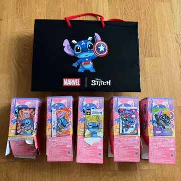 MARVEL 스티치 코스튬 5체 세트 쇼핑백 포함