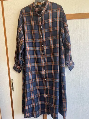 OFALO 체크 무늬 버튼업 원피스