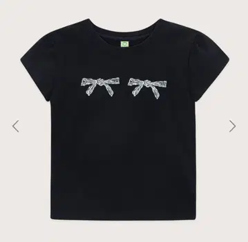 [ 한국 시누운 ] RIBBON T-SHIRTS (BLACK)