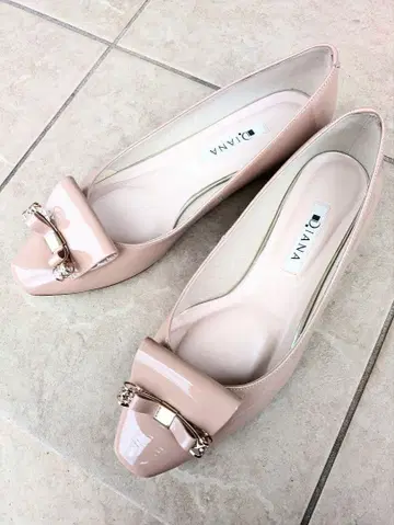 DIANA 핑크 베이지 펌프스 플랫슈즈 23.5 약간 작음