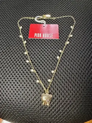 PINK HOUSE 곰돌이 모티브 목걸이