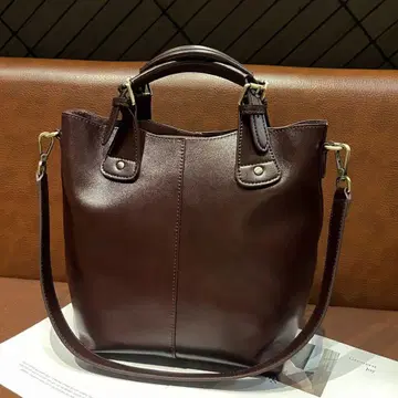 가죽 토트백 블랙