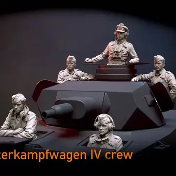 1/48 독일군 탱크 승무원 피규어 세트 (미도색)
