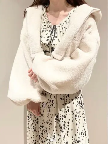 snidel 보아 마운틴 파카 아이보리