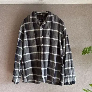 빔즈/오픈 카라 체크 셔츠