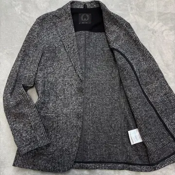컨디션 최상 T-JACKET 체크 테일러드 2B 언컨 핸드투스