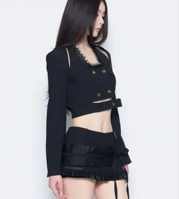 S 레이스 트리밍 수트 앙상블 theredthread