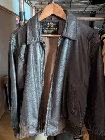 DE-LUXE LEATHER WEAR 브라운 가죽 자켓