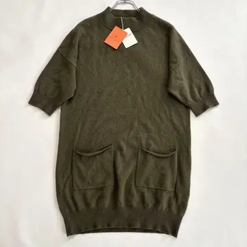 택 포함 새상품 캐시미어 100% 유나이티드 애로우즈 튜닉 프리 카키