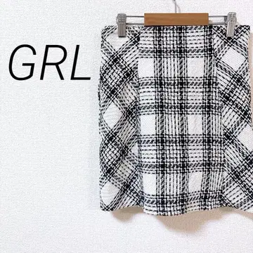 01 그레일 미니 기장 타이트 스커트 체크 두꺼운 원단 캐주얼