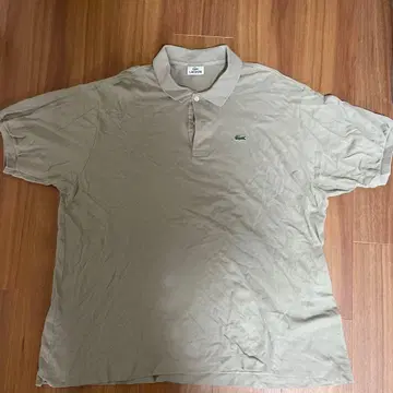 LACOSTE 베이지 피케 셔츠 사이즈 8