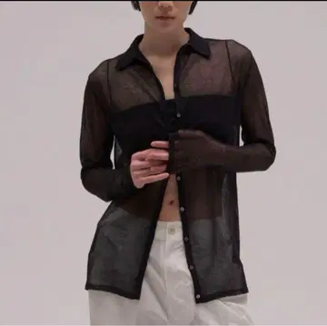 enof sheer cardigan 블랙