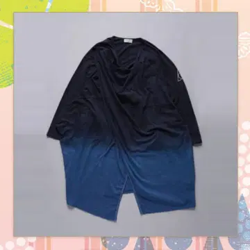 마후마후 그라데이션 드레이프 가디건 블랙