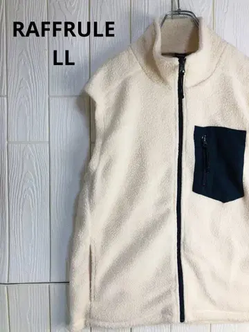 RAFFRULE 아이보리/네이비 플리스 자켓 LL 사이즈