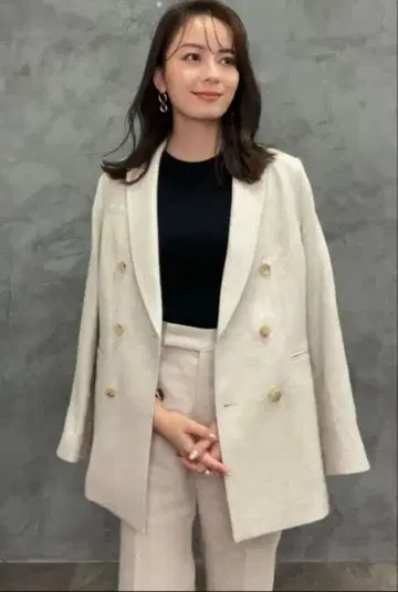 완판 아이템 anuans 린넨 더블 자켓