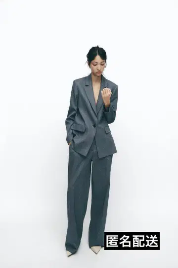 ZARA(자라) / 숄더패드 스트레이트 블레이저 M