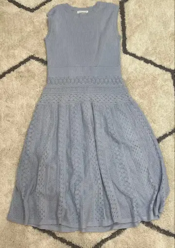 JILLSTUART 슬리브리스 니트 원피스 블루