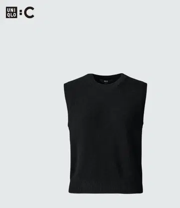 UNIQLO:C 캐시미어 크루넥 숏 슬리브리스 스웨터 L 사이즈