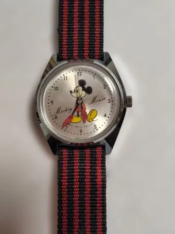 디즈니 미키 수동 와인딩 손목시계 세이코 쇼와 레트로 레어