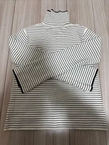 Mila Owen 배색 라인 터틀 니트 x 플리츠 스커트 SETUP