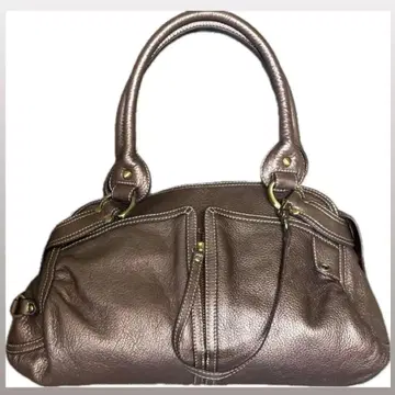 새상품급 TOPKAPI 탑카피 핸드백 보스턴 백 광택 브라운 계열