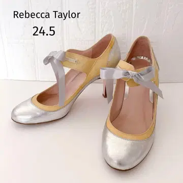 레베카 테일러 리본 펌프스 메리 제인 실버 24.5