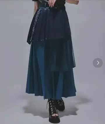 HARE 아지메 믹스 플리츠 스커트