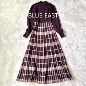 블루이스트 BLUE EAST 체크 자카드 니트 원피스