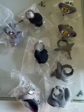 주토피아 패션 반지 캡슐 토이 9개 세트 (낱개 판매 가능)